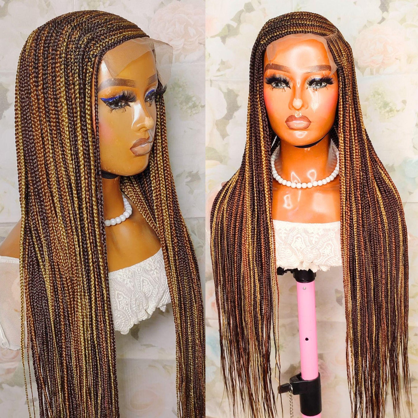 C-Cut Lace Frontal Conrow Braided Wig For Black Women