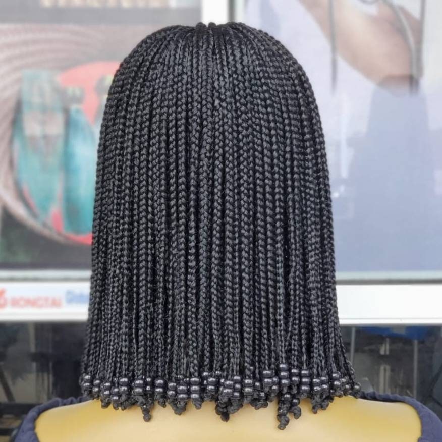 Beaded Bob Braided Wig