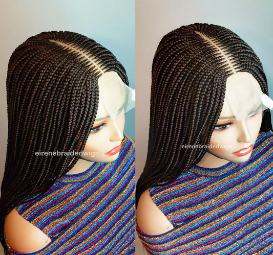 Brown Fulani Conrow braid Wig