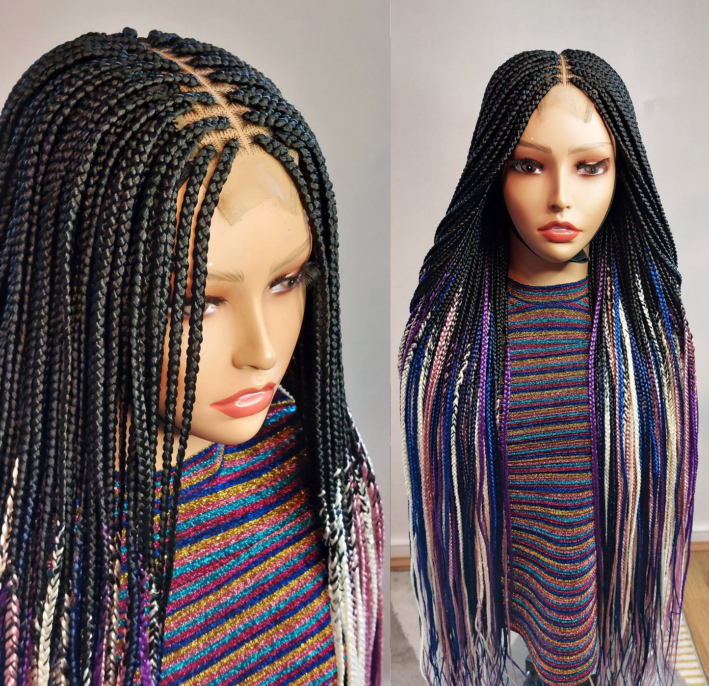 Reverse Box Braids Wig
