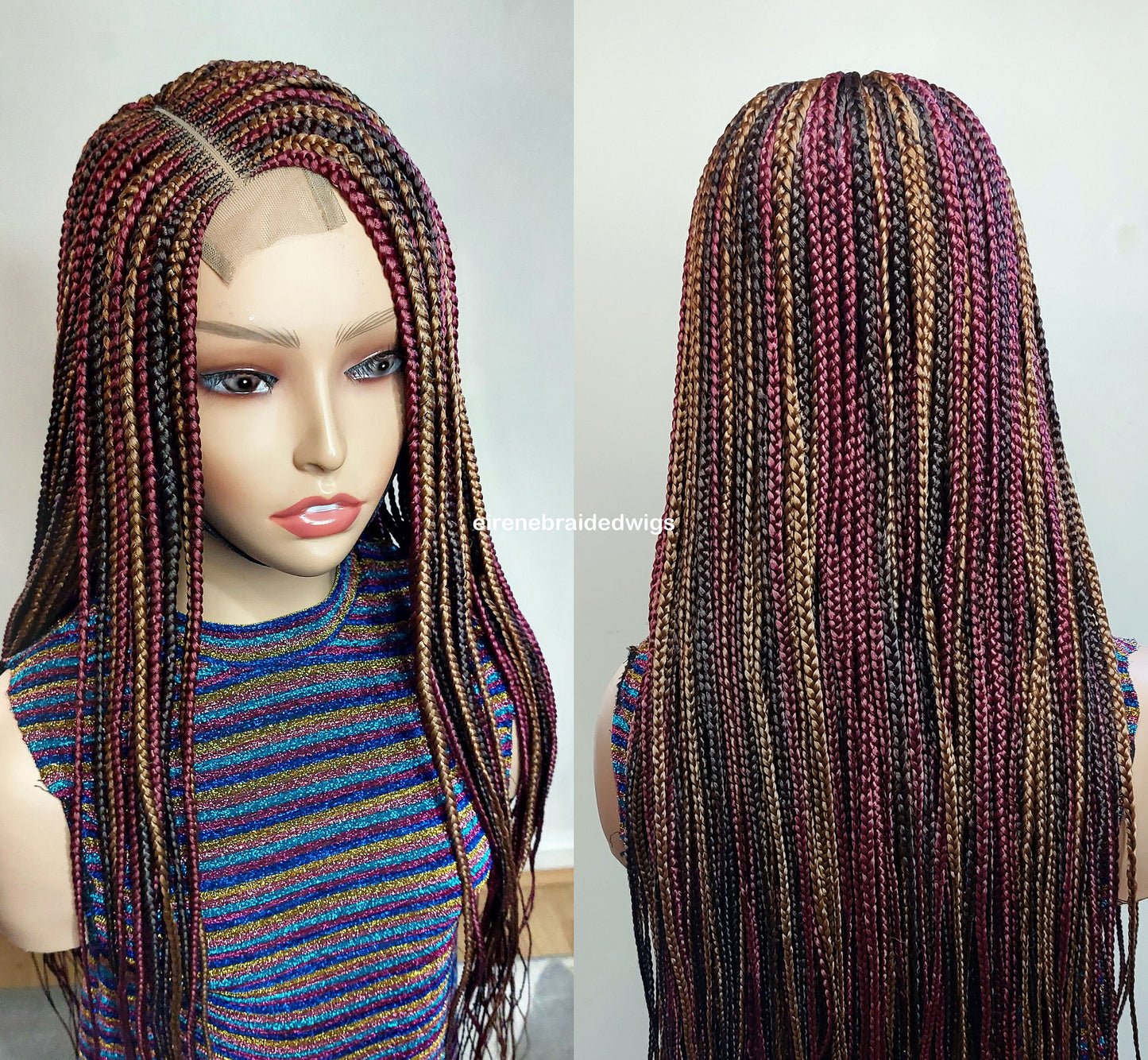 Centre Part Braided Conrow Wig
