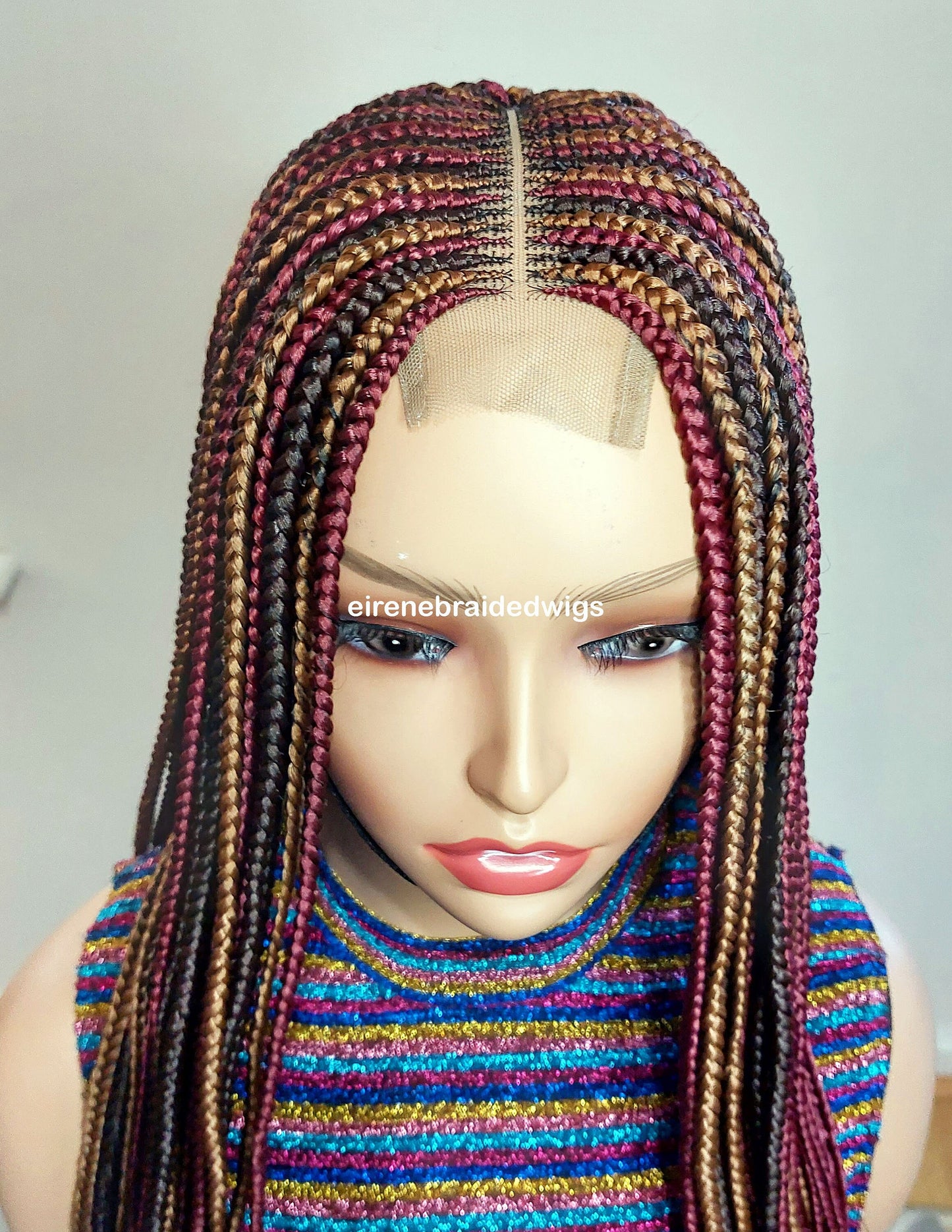 Centre Part Braided Conrow Wig