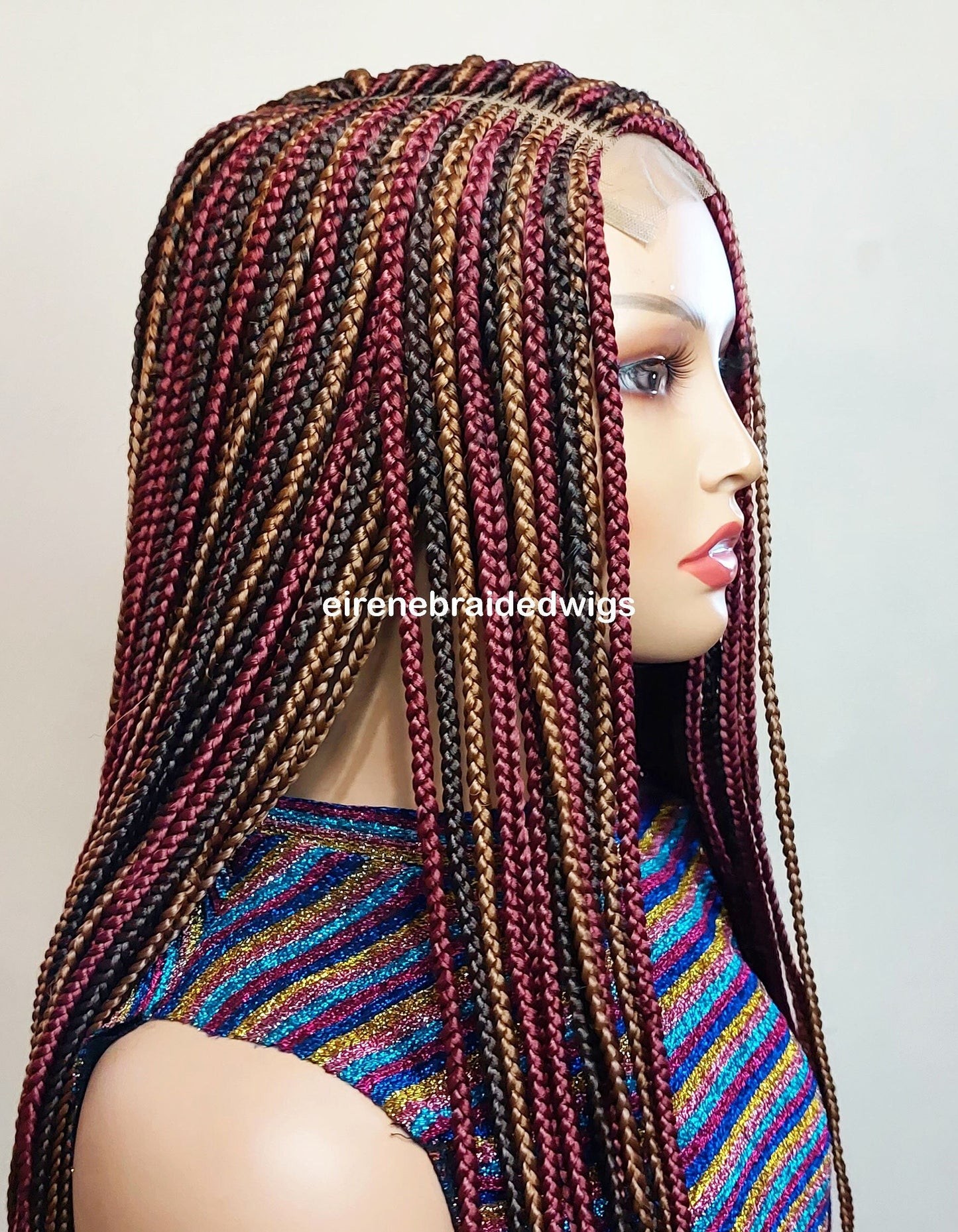 Centre Part Braided Conrow Wig