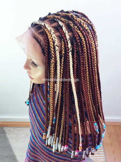 Beaded Knotless Box Braided Wig