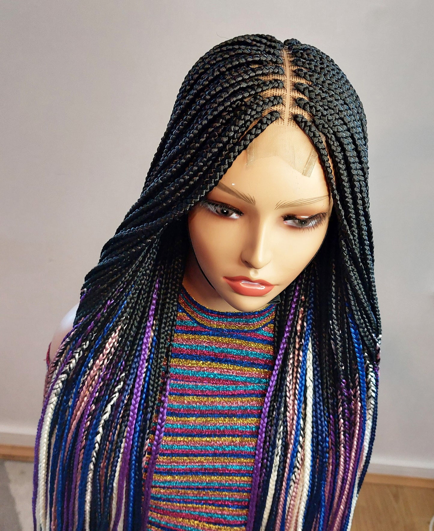 Reverse Box Braids Wig