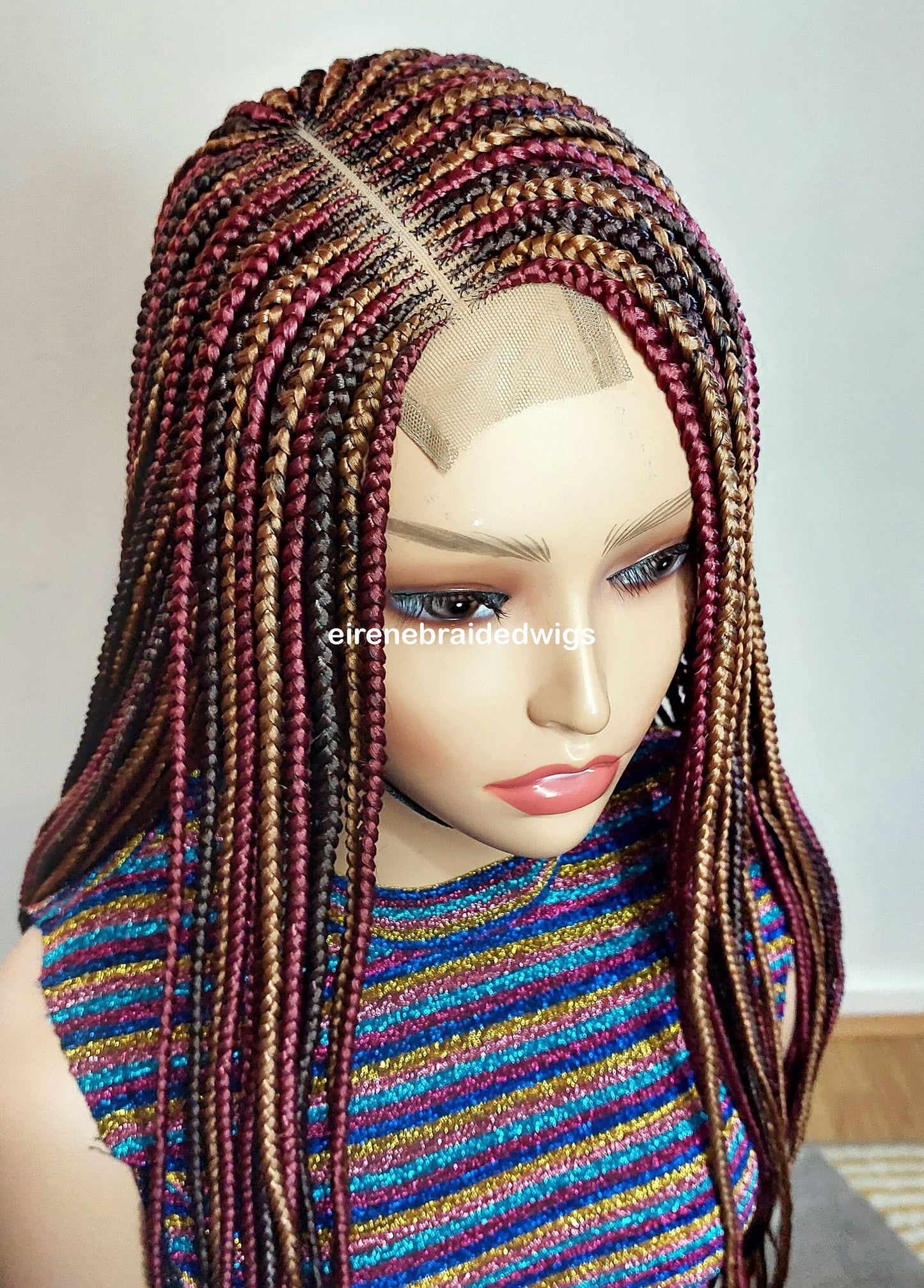 Centre Part Braided Conrow Wig