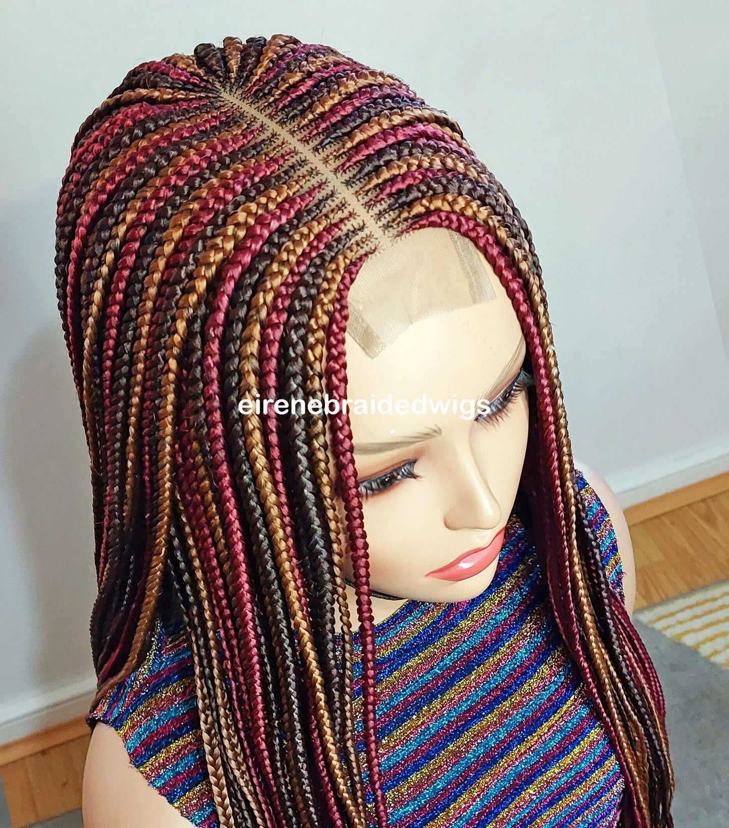 Centre Part Braided Conrow Wig