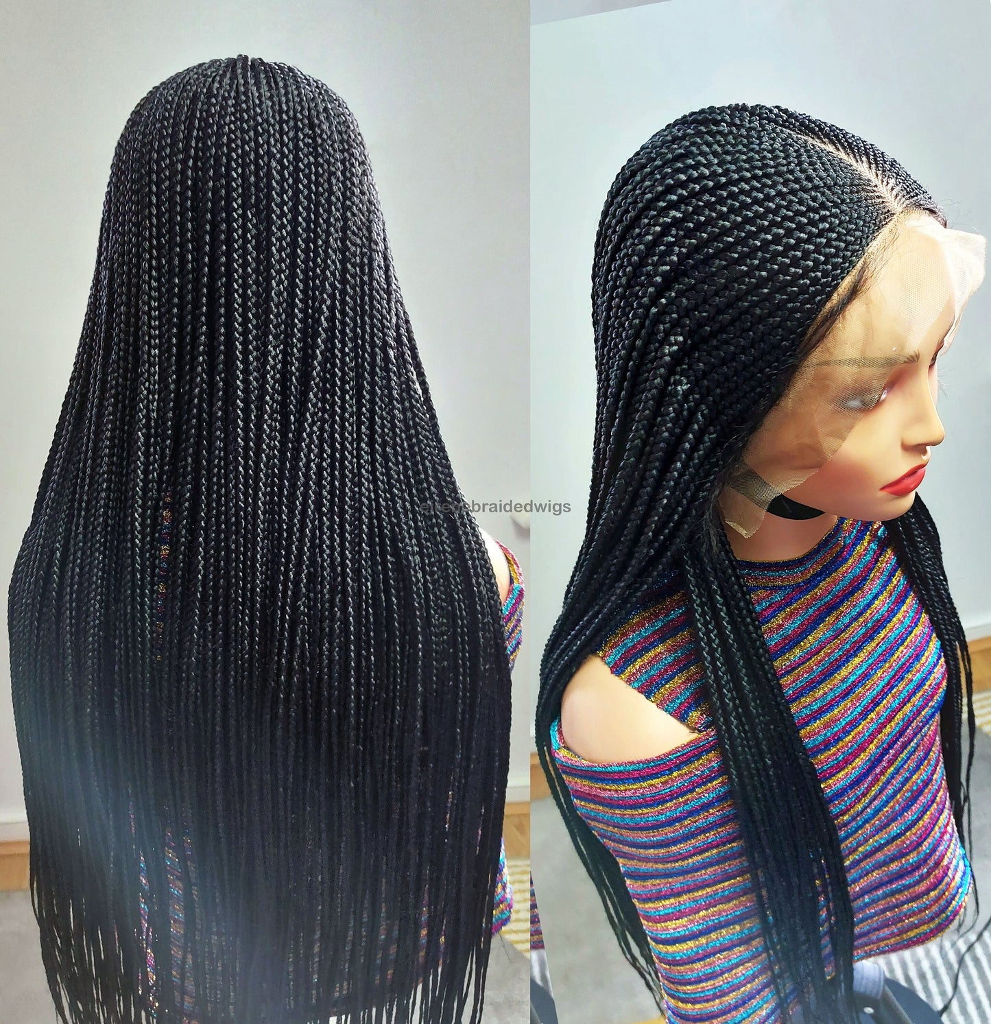 30inch Baby Hair Lace Frontal Conrow Wig