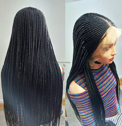 30inch Baby Hair Lace Frontal Conrow Wig